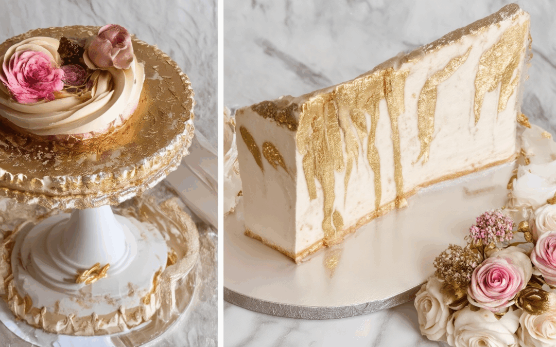 Elevate Your Cake Designs with Gold Leaf and Foil