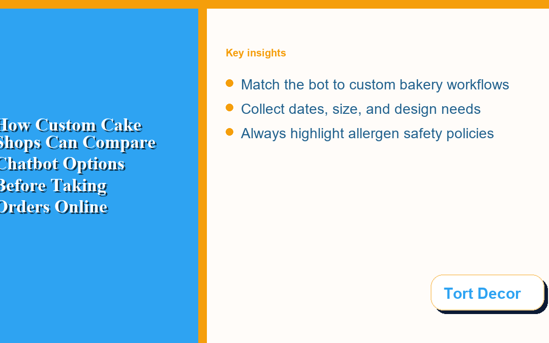 How Custom Cake Shops Can Compare Chatbot Options Before Taking Orders Online