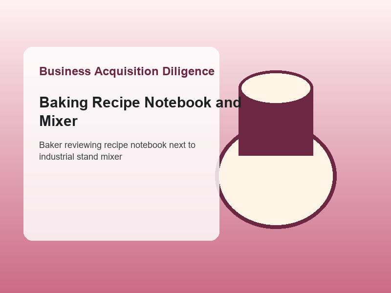 Baker reviewing recipe notebook next to industrial stand mixer