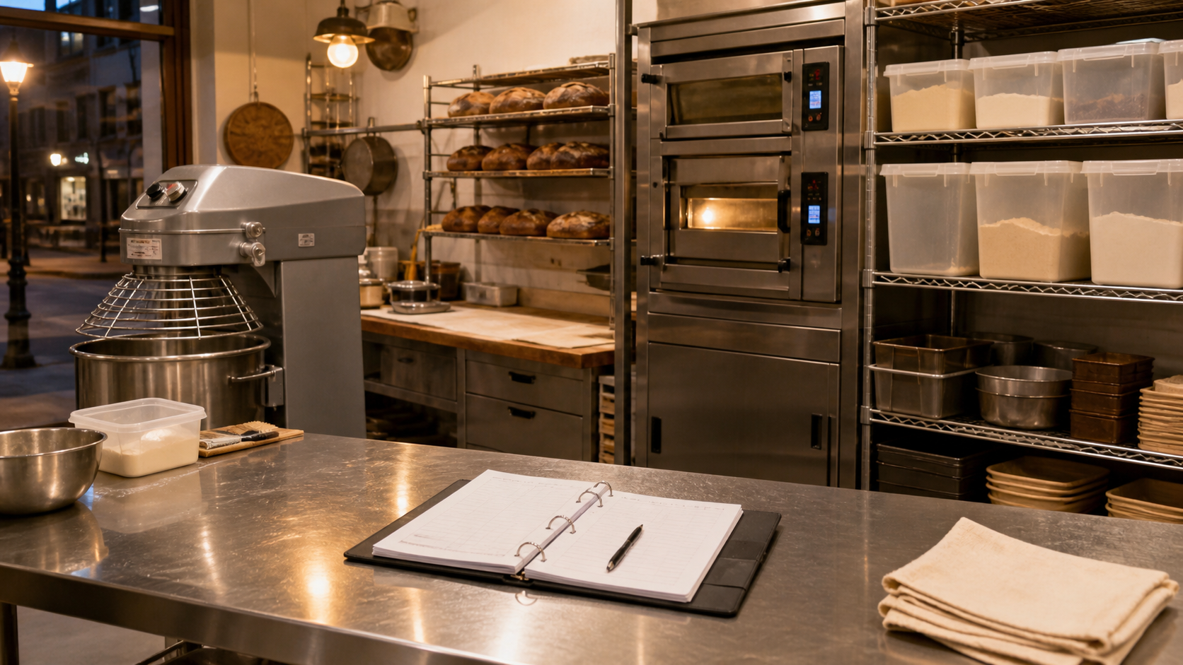 Bakery production equipment and maintenance records prepared for a transition